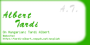 albert tardi business card